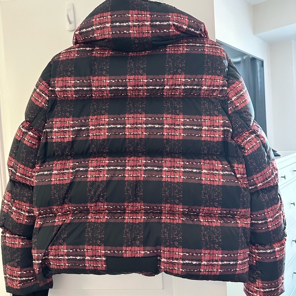 SERIES by Nicole Benisti Briarwood Down Quilted Jacket Red Black - Picture 5 of 5